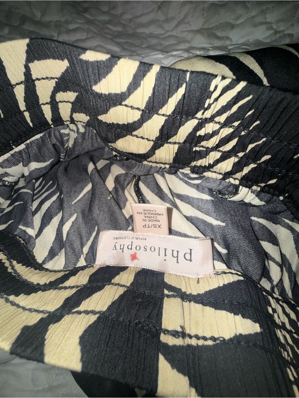 Philosophy Zebra-Print Maxi Dress in Black and Cream